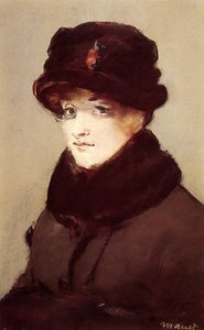 Méry Laurent con sombrero de nutria de Édouard Manet